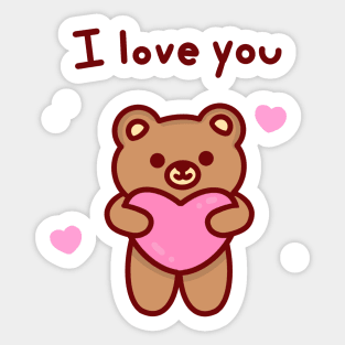 I love you bear Sticker